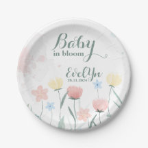 bebé en flor acuarela