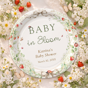 Plato De Papel Bebé en Flor Silvestre Arco de Flor de Niño
