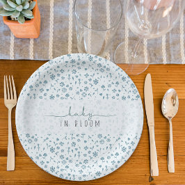 Plato De Papel Bebé en la ducha de bebé de Bloom