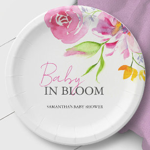 Plato De Papel Bebé en sangre Baby Shower desechable