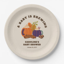 Bebé está preparando café de calabaza Baby Shower