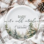 Plato De Papel Bebé, frío fuera del Fiesta de Baby Shower inverna<br><div class="desc">Mejore su celebración temática del invierno con nuestras placas de papel Fiesta Baby Shower para el invierno "Baby It's Cold Outside". Con encantadores diseños de copos de nieve y acogedores acentos de temporada, estos platos son perfectos para servir dulces en la ducha festiva para bebés. Ideal para añadir un toque...</div>