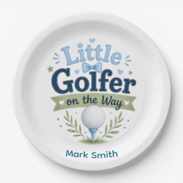 Plato De Papel Bebé Golf para Baby Shower