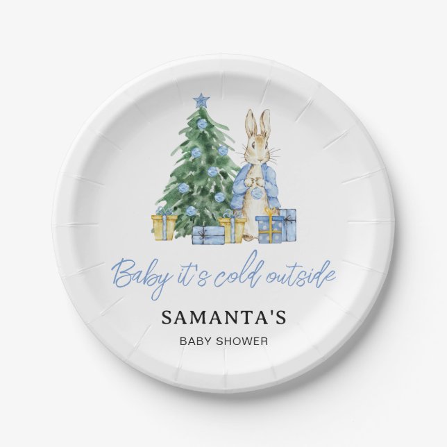 Plato De Papel Bebé, hace frío afuera (Anverso)