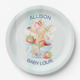 Plato De Papel Bebé macho en Baby Shower de Blue Teacup