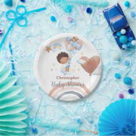 Plato De Papel Bebé pequeño globo americano bebé ducha