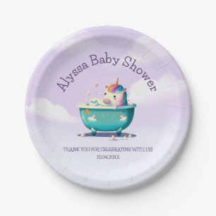 Plato De Papel Bebé Unicornio BABY SHOWER