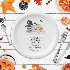 Plato De Papel Beber Whitches Bridal Shower Placa de papel
