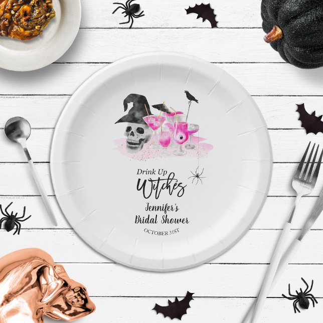 Plato De Papel Beber Whitches Bridal Shower Placa de papel (Subido por el creador)