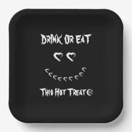 Plato De Papel Bebida de Halloween o placa de papel para comer