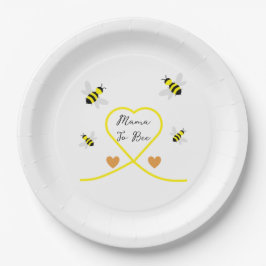 Plato De Papel Bee Baby Shower