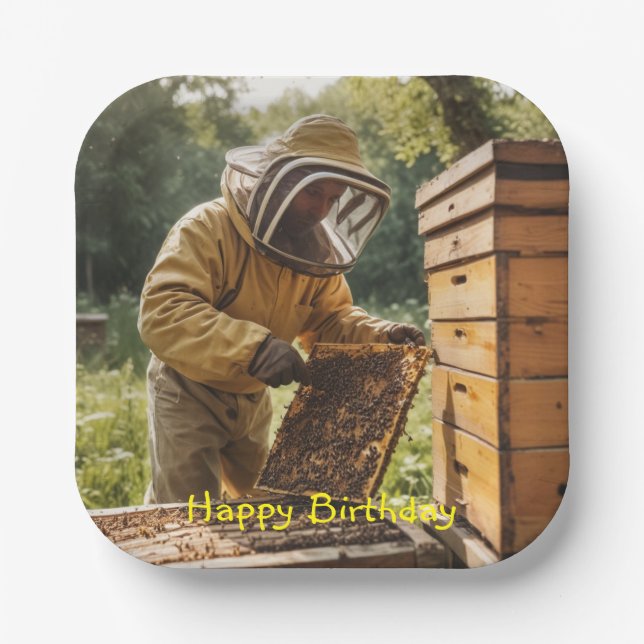 Plato De Papel Beekeeper y Behive (Anverso)