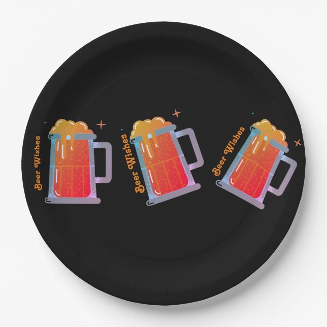 Plato De Papel Beer Wishes Giant (Anverso)