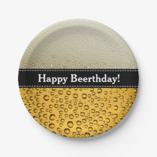 Plato De Papel ¡Beerthday feliz! Cumpleaños divertido o cualquier