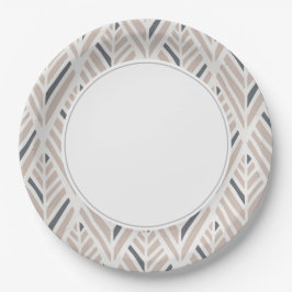 Plato De Papel Beige Boho