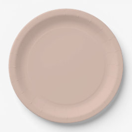 Plato De Papel Beige sólido