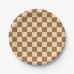 Plato De Papel Beige y Brown controlados