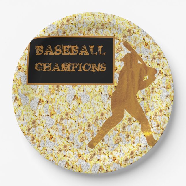 Plato De Papel Béisbol (Anverso)