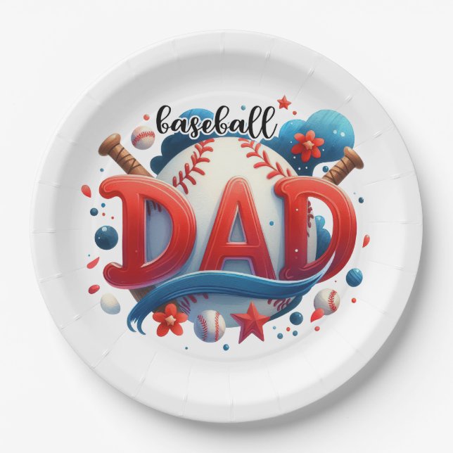 Plato De Papel Béisbol (Anverso)
