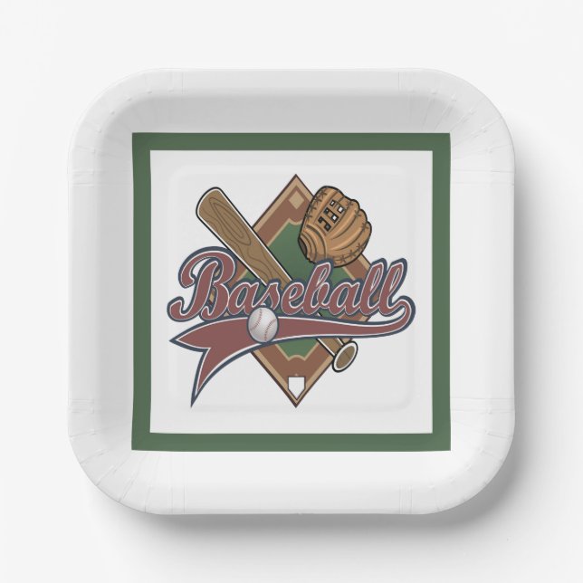 Plato De Papel Béisbol  (Anverso)