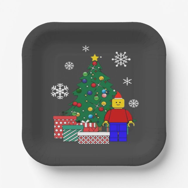 Plato De Papel Béisbol del árbol de Navidad (Anverso)