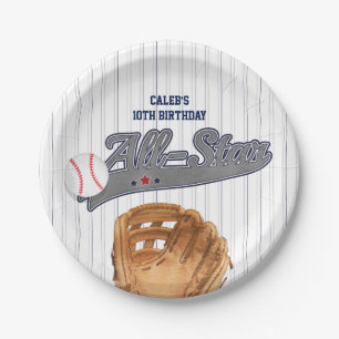 Plato De Papel Béisbol Deportes TODAS LAS ESTRELLAS Personalizado