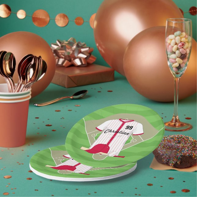 Plato De Papel Béisbol personalizado (Multi)