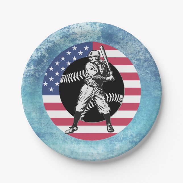 Plato De Papel Béisbol: Placa de papel de época (Anverso)