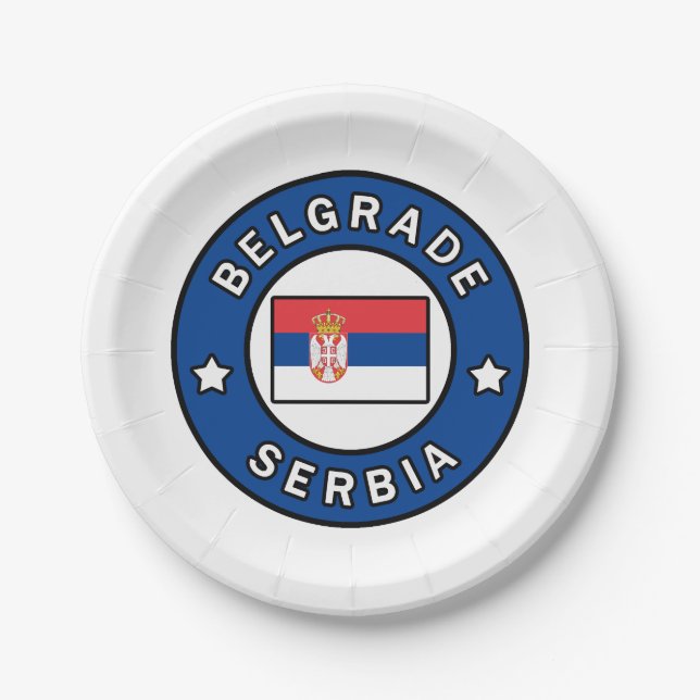 Plato De Papel Belgrado Serbia (Anverso)