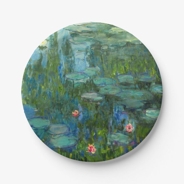 Plato De Papel Bella Artes Monet Water Lilies (1915) (Anverso)