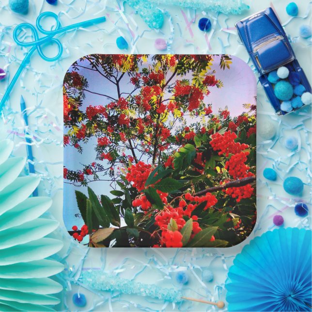 Plato De Papel Bellas rojas (Fiesta)
