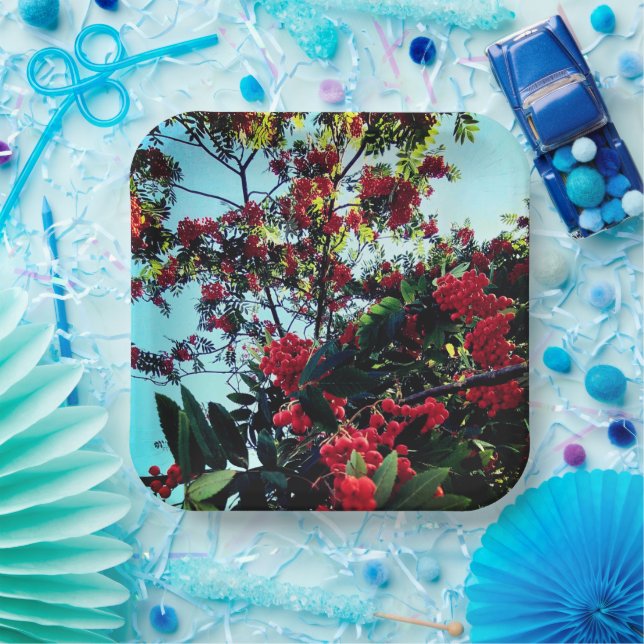 Plato De Papel Bellas rojas (Fiesta)