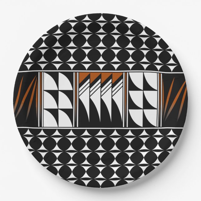 Plato De Papel Bendiciones de la pluma del suroeste (Anverso)