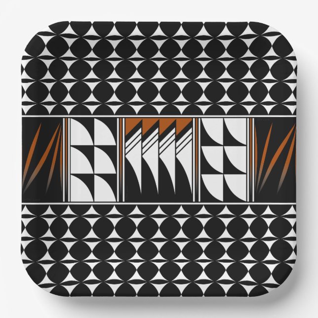 Plato De Papel Bendiciones de la pluma del suroeste (Anverso)