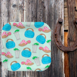 Plato De Papel Bermudas Bag Sandalias Mint Julep Preppy