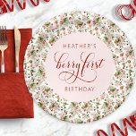 Plato De Papel Berry 1<br><div class="desc">Establezca la mesa para el encanto con nuestros platos de papel de "Berry First Birthday", un regalo imprescindible para la mágica celebración del primer cumpleaños de su hijo. Cada plato está bellamente adornado con los encantadores elementos de nuestra exclusiva colección, con flores color de agua pintadas a mano de color...</div>