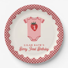 Berry First Birday Strawberry Bodysuit
