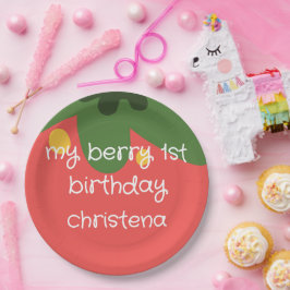 Plato De Papel Berry First Birthday