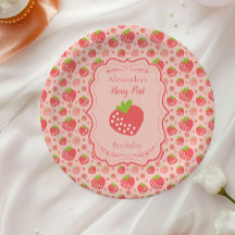 Berry First Strawberry Chica primer Fiesta de cump