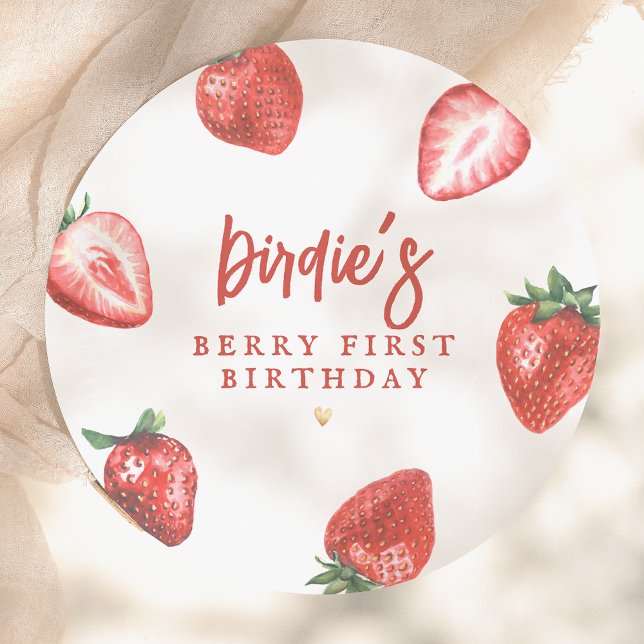 Plato De Papel Berry Primer Partido de Cumpleaños de Chica de Fre (Subido por el creador)