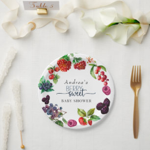 Plato De Papel Berry Sweet Baby Shower
