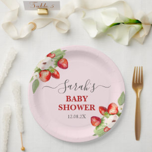 Plato De Papel Berry Sweet Baby Shower