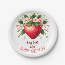 Plato De Papel Berry Sweet Baby Shower Plates de papel
