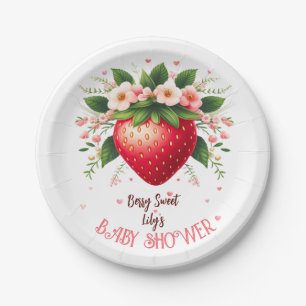 Plato De Papel Berry Sweet Baby Shower Plates de papel