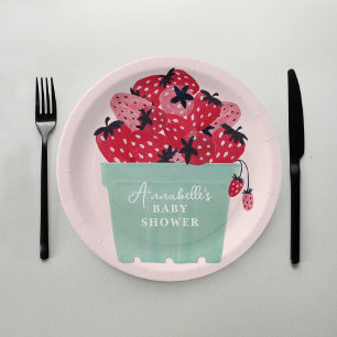 Plato De Papel Berry Sweet Baby Shower Plates de papel