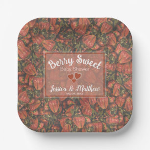Plato De Papel Berry Sweet Baby Shower Plates - Fresas