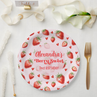 Plato De Papel Berry Sweet Birthday - Baby  Berry