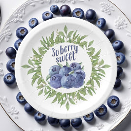 Plato De Papel Berry Sweet Blueberry Summer Small Paper Plates