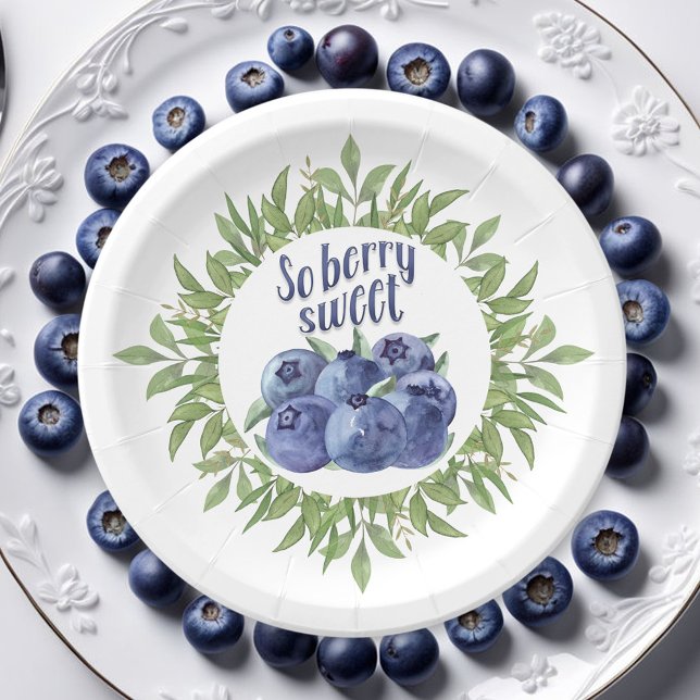 Plato De Papel Berry Sweet Blueberry Summer Small Paper Plates (Berry Sweet Blueberry Summer Small Paper Plates)