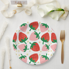 Plato De Papel Berry Sweet Delights White